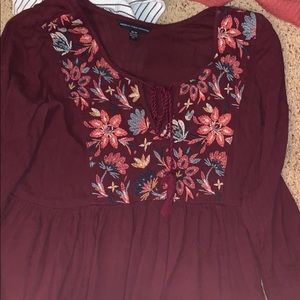 flowy long sleeve with flowers